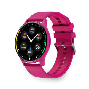 Ksix Core Smartwatch - Pantalla AMOLED 1,43? - Autonomia 5 Dias - Modos Deporte y Salud, Llamadas, Asistentes de voz - Sumergible - Color Fucsia