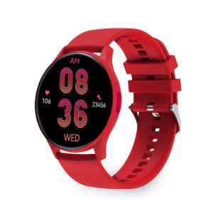 Ksix Core Smartwatch - Pantalla AMOLED 1,43? - Autonomia 5 Dias - Modos Deporte y Salud, Llamadas, Asistentes de voz - Sumergible - Color Rojo