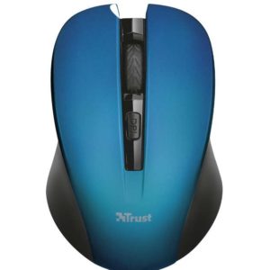 Trust Mydo Raton Inalambrico Silencioso USB 1800dpi - 3 Botones Silenciosos - Uso Ambidiestro - Color Azul/Negro
